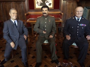 Churchill, Roosevelt und Stalin: Zumindest in Wachs und geschönt noch präsent